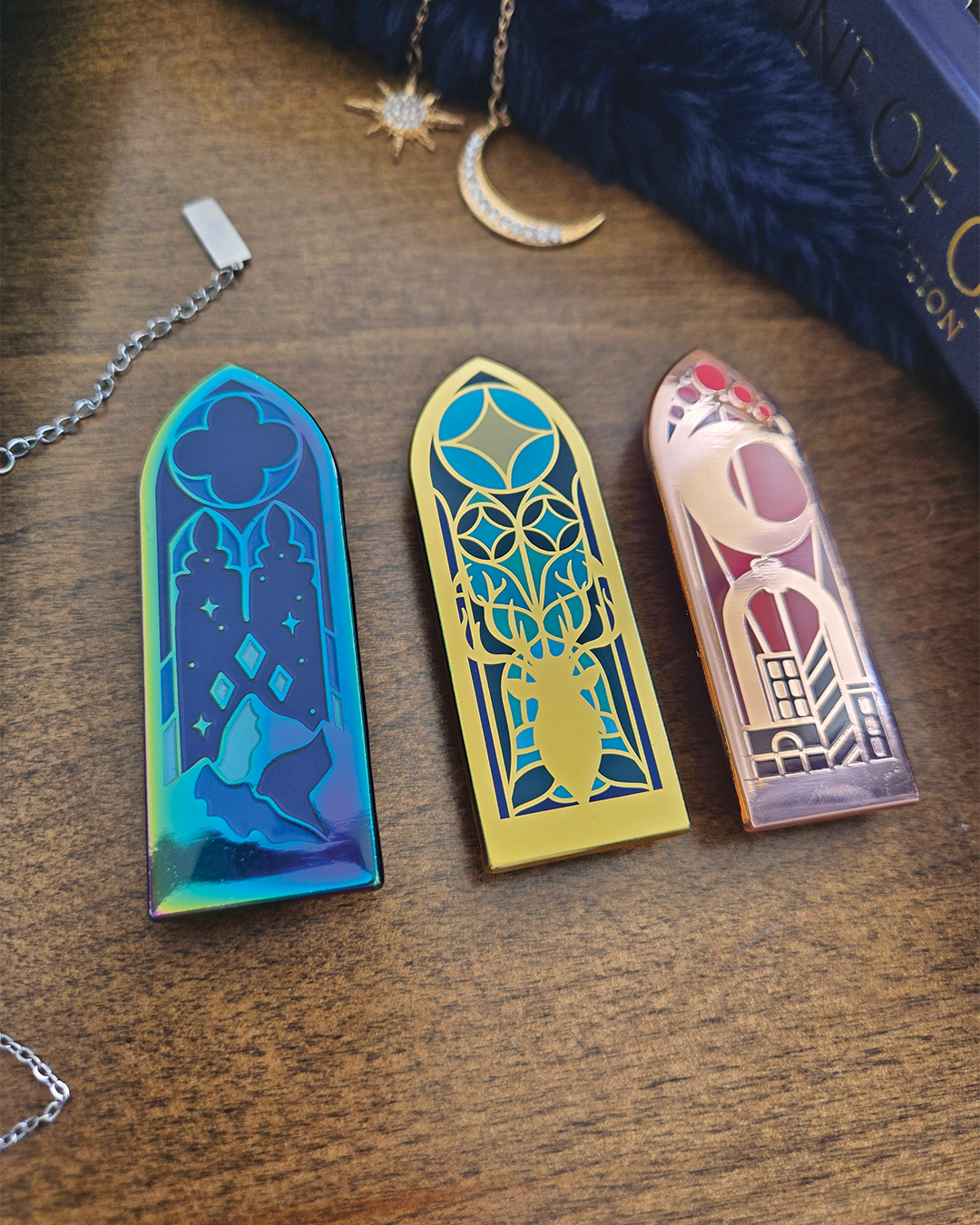 SJM Book Series Stained Glass Enamel Pin FULL SET