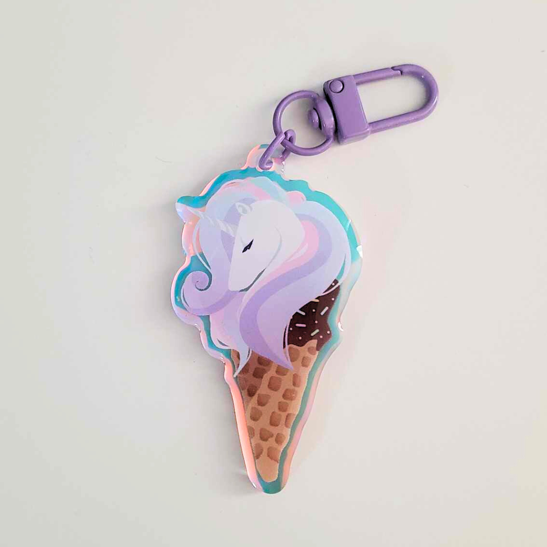 Unicone Holographic Keychain